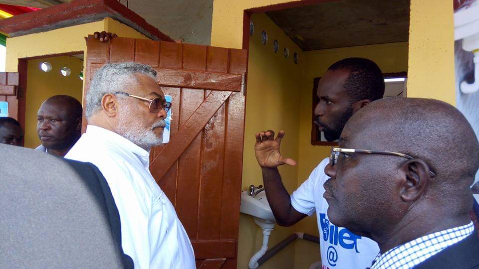 Former President J.J. Rawlings Inspecting Samalex Sanitation Facilities