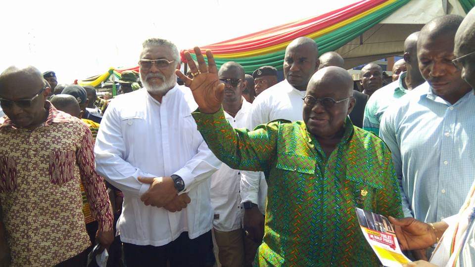 President Nana Akufo-Addo and Former President J.J. Rawlings at Sanitation Launch